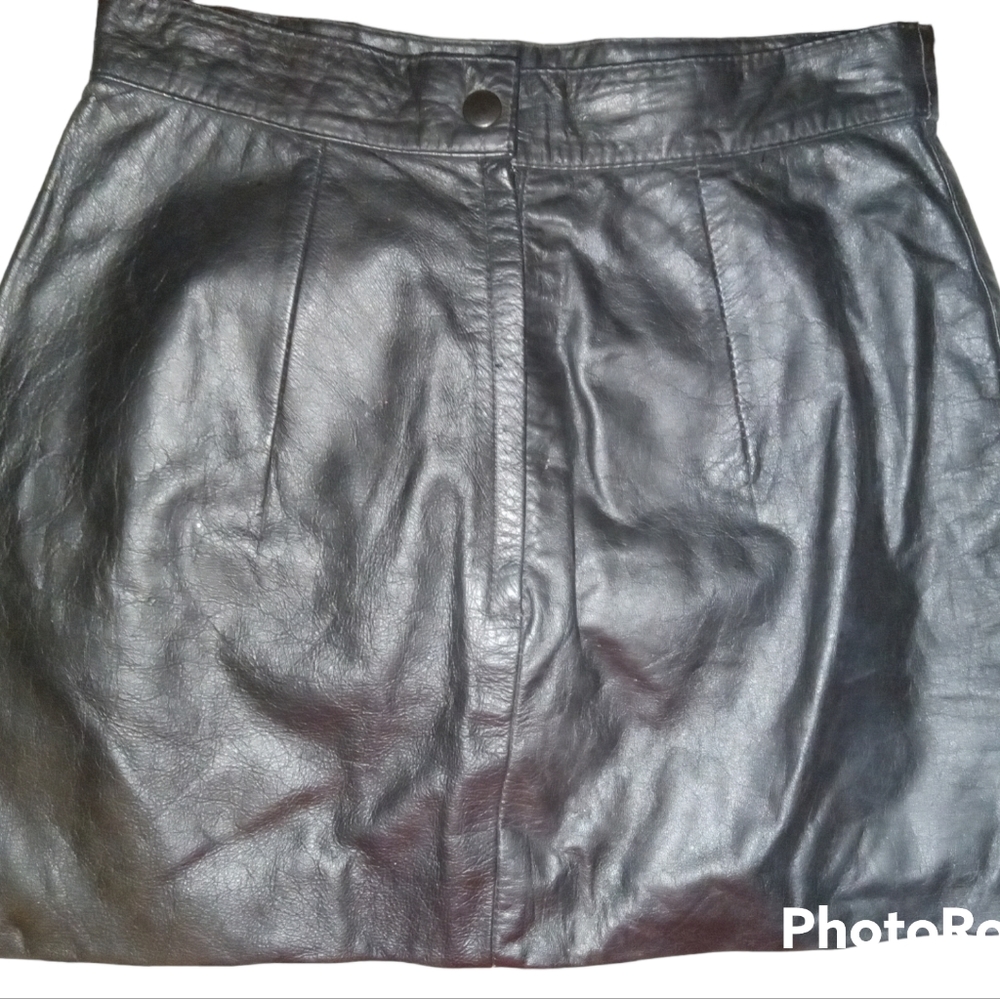 Interim Leather mini skirt